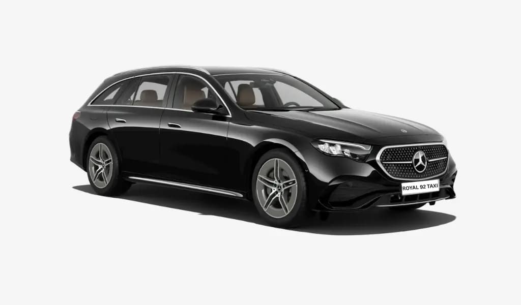 Mercedes E-Class (Limousine) – Cab Salzburg Fahrzeug für 3 Personen • 3 Gepäckstücke
